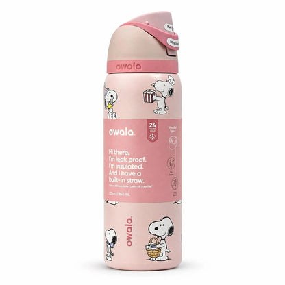 Pink Snoopy Owala Water Bottle