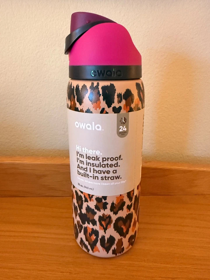 NEW Owala "Wild at Heart" 32oz Limited Edition UO Cheetah Leopard Print